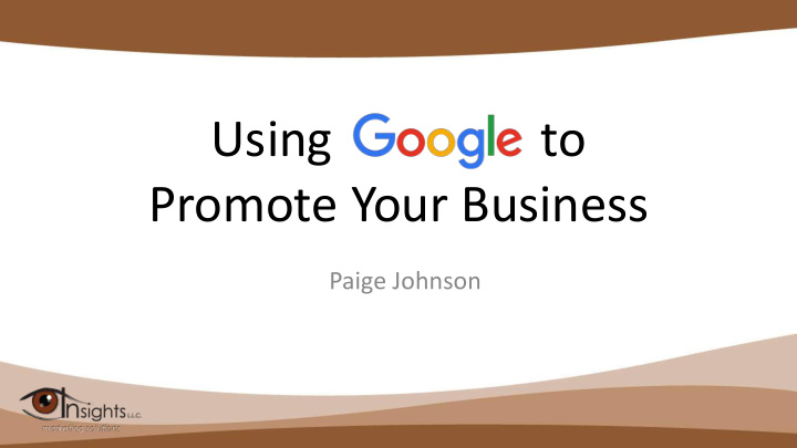 using to promote your business