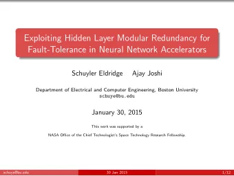Exploiting Hidden Layer Modular Redundancy for  Fault-Tolerance in Neural Network Accelerators