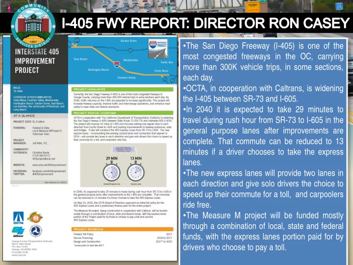 the san diego freeway i 405 is one of the most congested