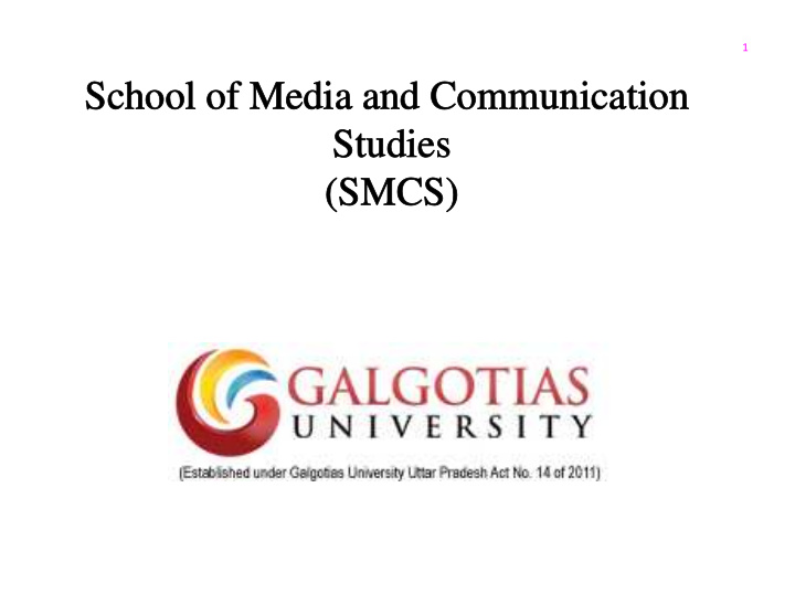 school of media and communication school of media and