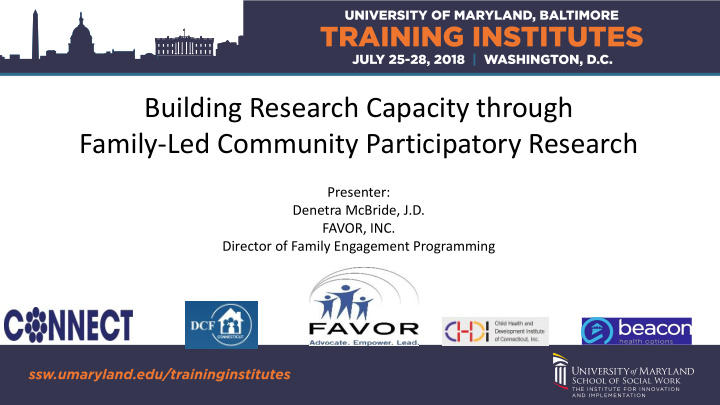 building research capacity through