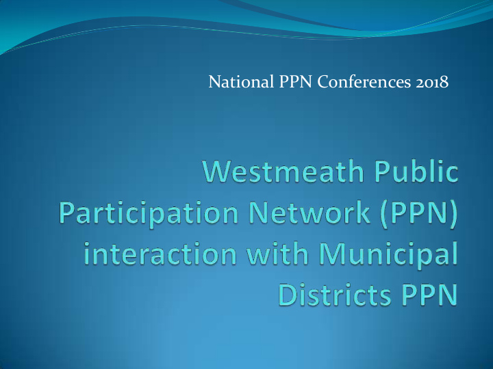 national ppn conferences 2018 background