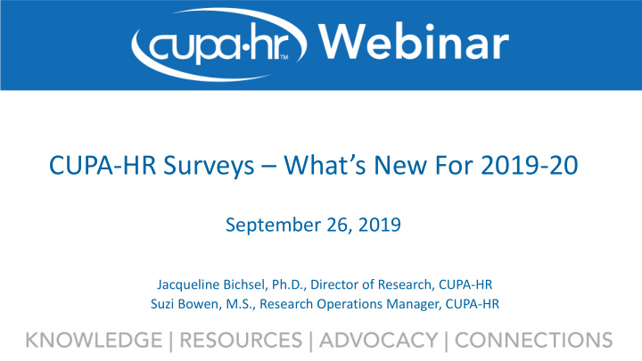 cupa hr surveys what s new for 2019 20
