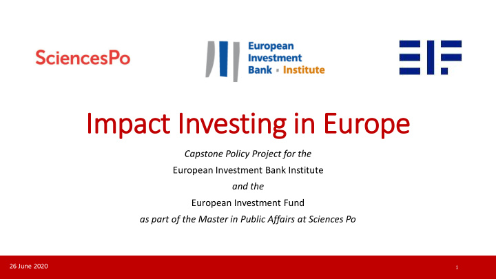 im impact in investing in in europe