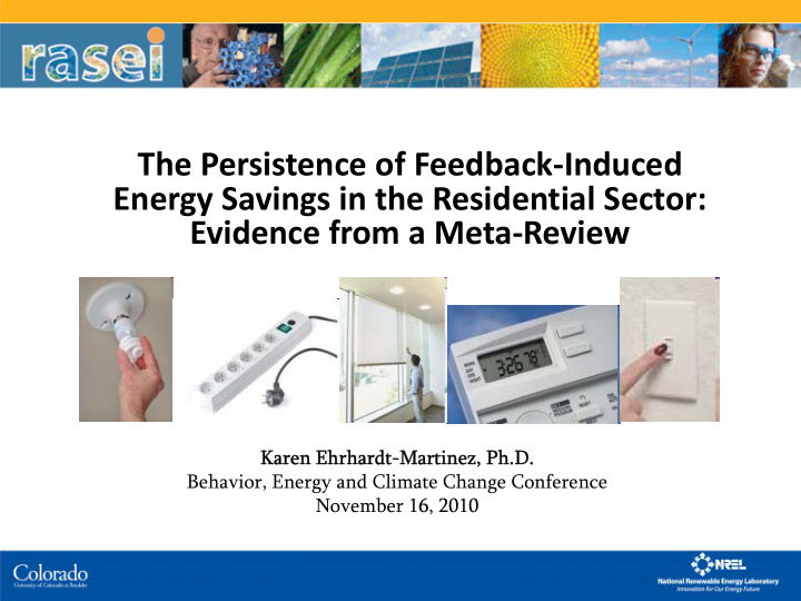 the persistence of feedback induced energy savings in the