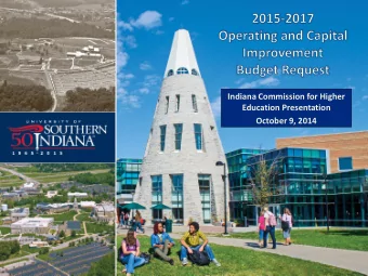 Indiana Commission for Higher  Education Presentation  October 9, 2014  9,364 Students Enrolled