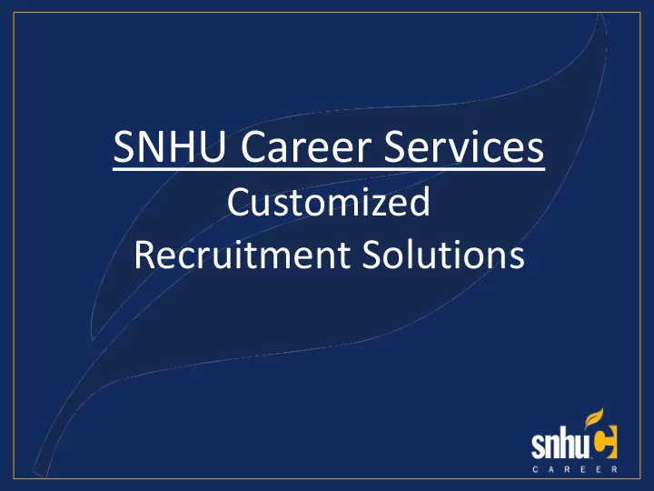 snhu career services