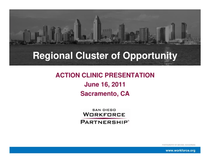 regional cluster of opportunity