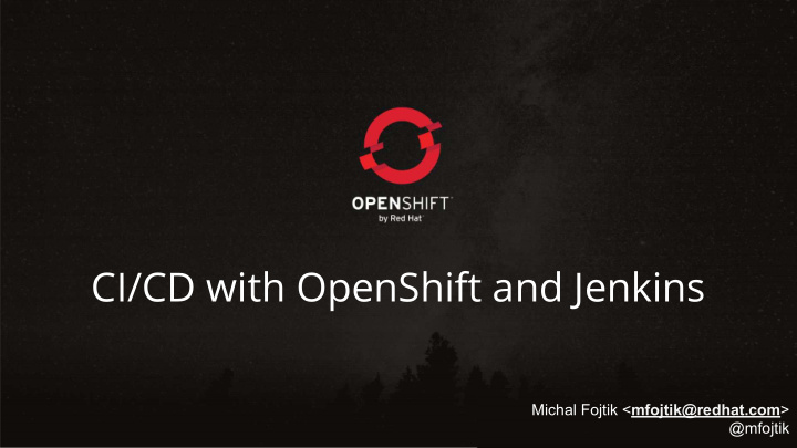 ci cd with openshift and jenkins