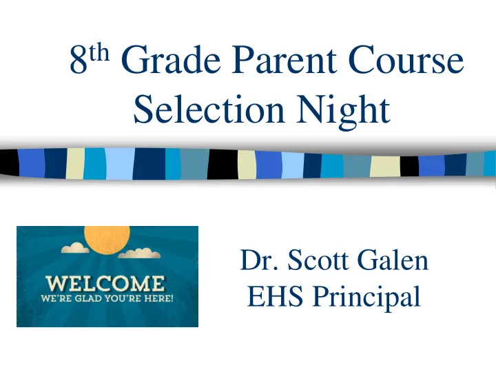 8 th grade parent course