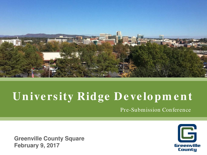 university ridge developm ent