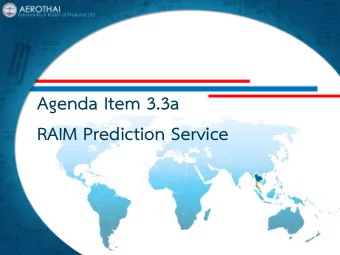 RAIM Prediction Service  Introduction  GNSS is considered a main navigation infrastructure.