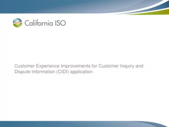 Customer Experience Improvements for Customer Inquiry and  Dispute Information (CIDI) application