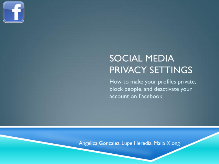 social media privacy settings