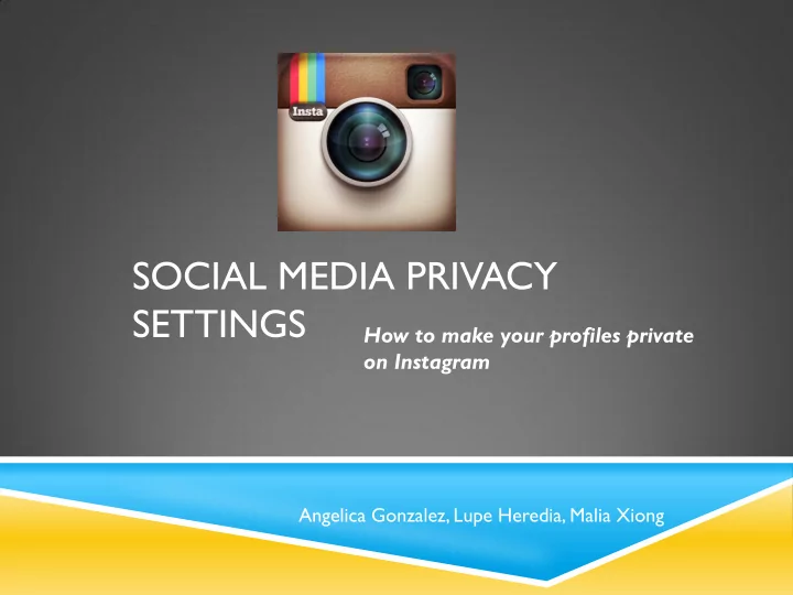 social media privacy