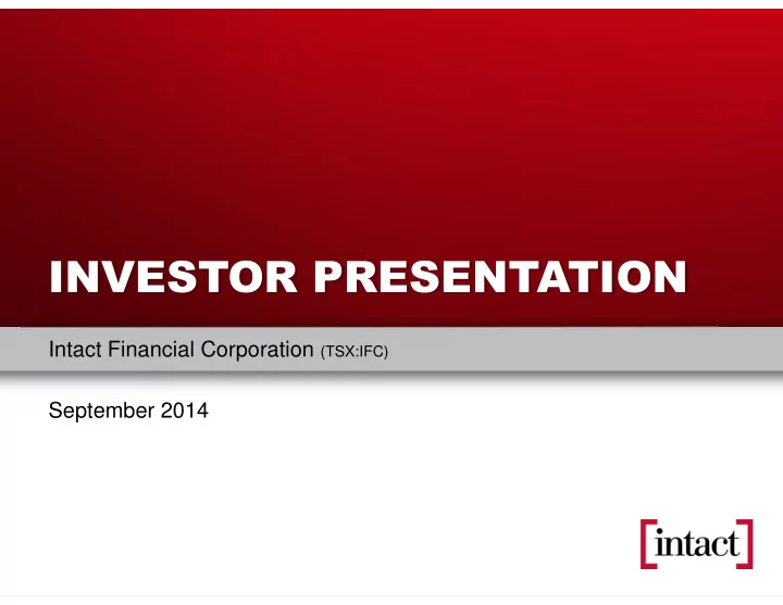 intact financial corporation tsx ifc