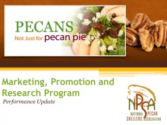 Marketing, Promotion and  Research Program  Performance Update  About NPSA  .  A non-profit