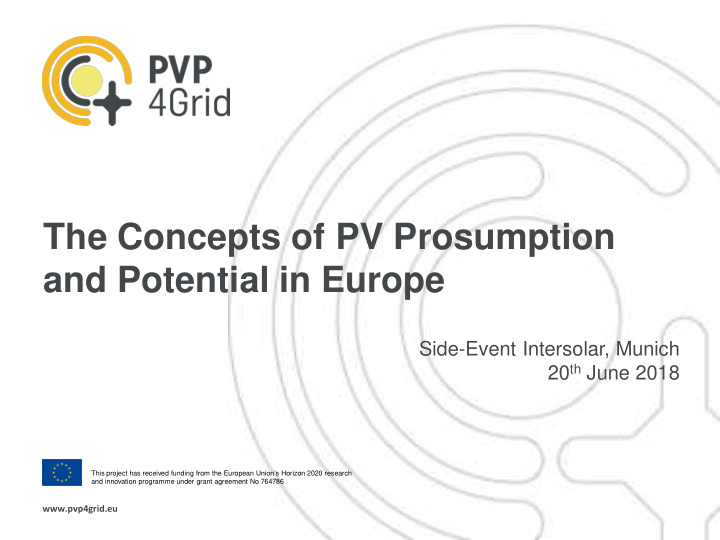 the concepts of pv prosumption and potential in europe