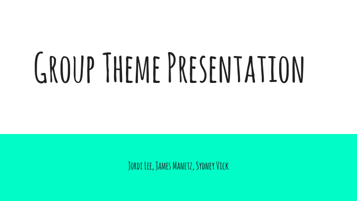 group theme presentation