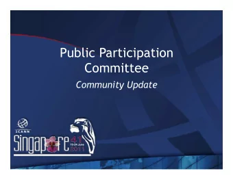 Public Participation  Committee  Community Update  Public Participation Committee    2