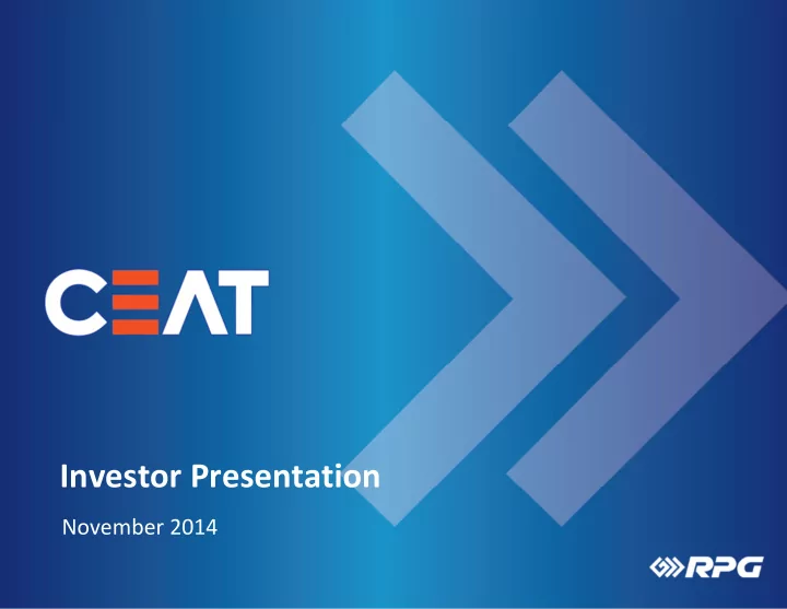 investor presentation