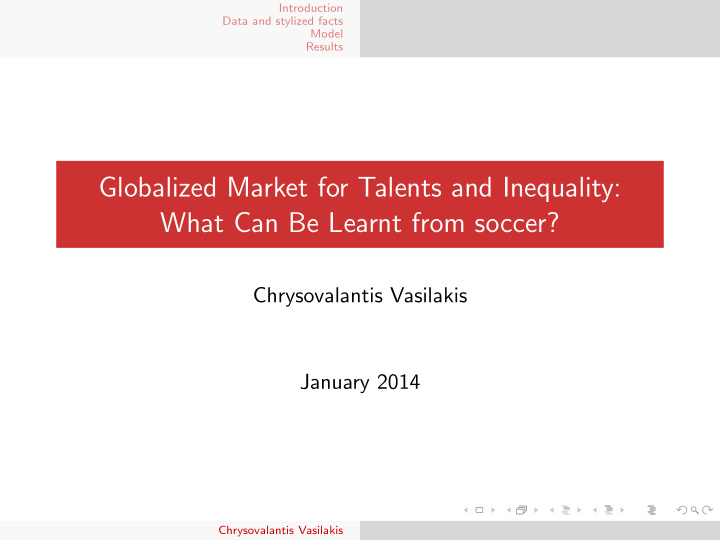 globalized market for talents and inequality what can be