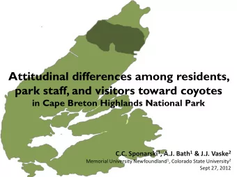 Attitudinal differences among residents,  park staff, and visitors toward coyotes  in Cape Breton