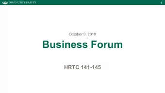 Business Forum  HRTC 141-145  2  Business Forum Agenda   Welcome   Training Advisory Council