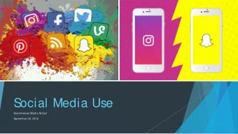 S  ocial Media Use  S  candinavian Middle S  chool  S  eptember 26, 2019  Using S  ocial Media