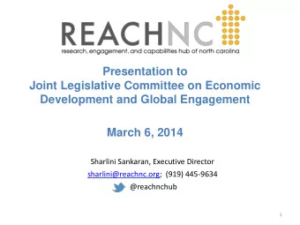 Development and Global Engagement  March 6, 2014  Sharlini Sankaran, Executive Director