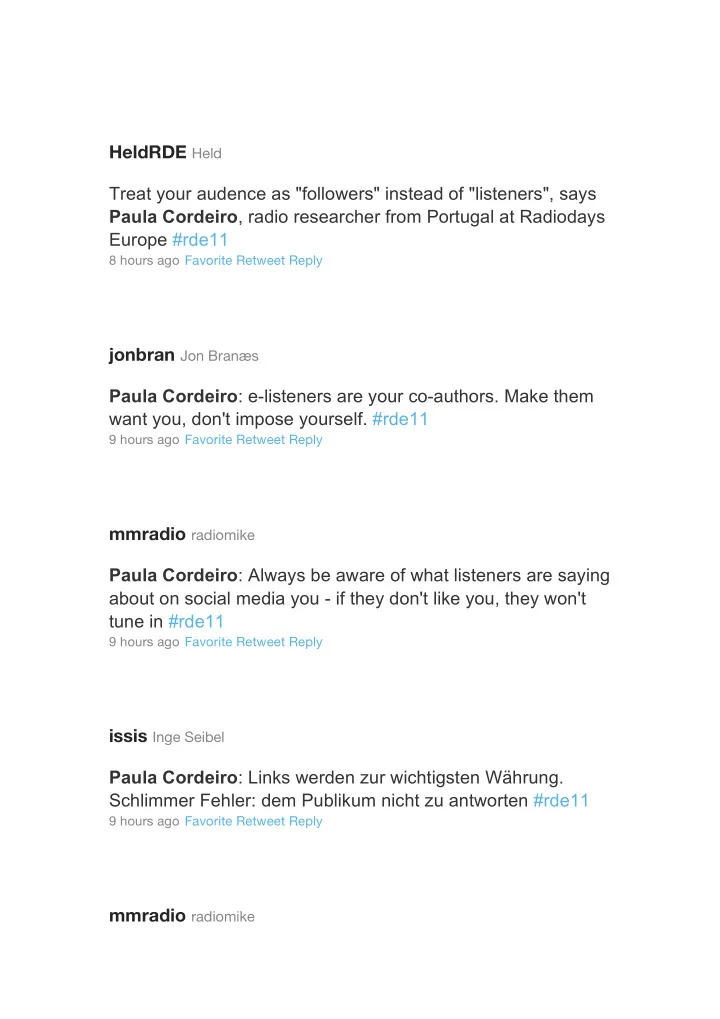 heldrde held treat your audence as followers instead of