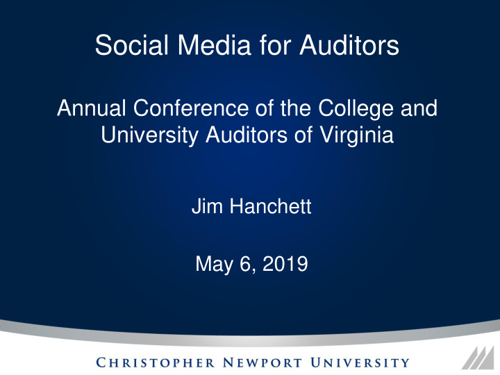 social media for auditors