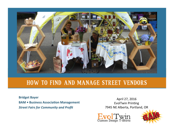 how to find and manage street vendors