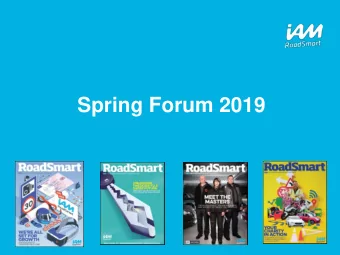Spring Forum 2019 Spring Forum 2019  Agenda  ext,  Charitable objectives  $64,000 question