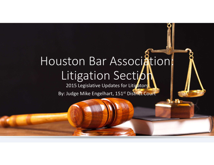 houston bar association litigation section