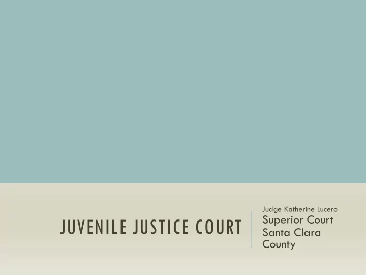 juvenile justice court