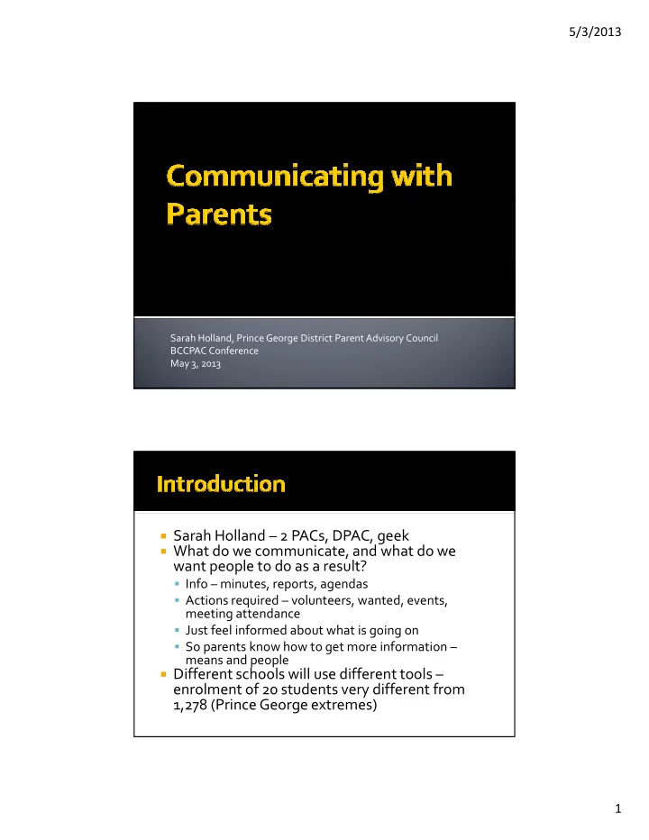 sarah holland 2 pacs dpac geek what do we communicate and