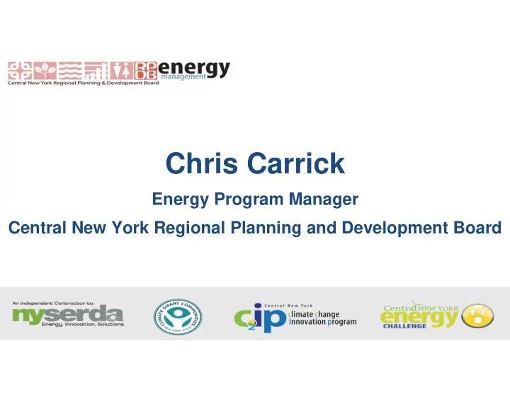 chris carrick energy program manager