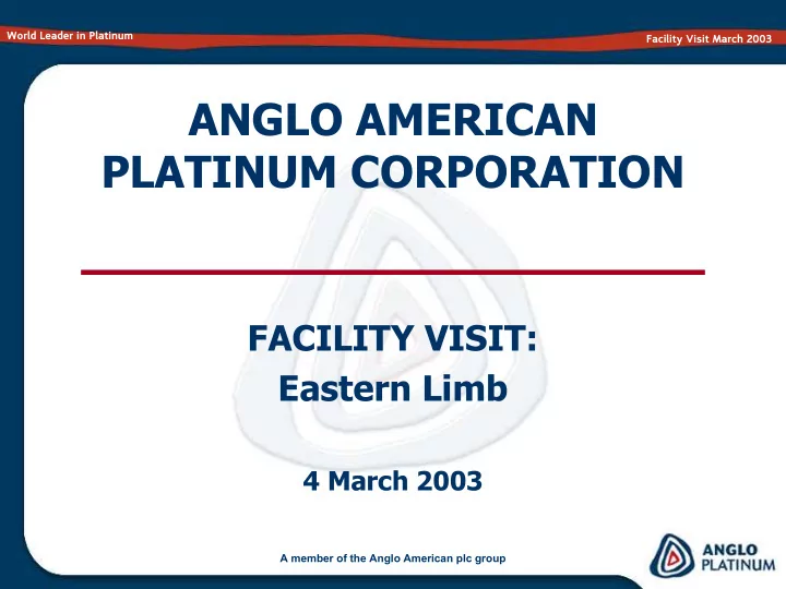 anglo american platinum corporation