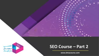SEO Course  Part 2  www.dmacourse.com  Hamed Ghorbani SEO &amp; Content Manager at HDM Team