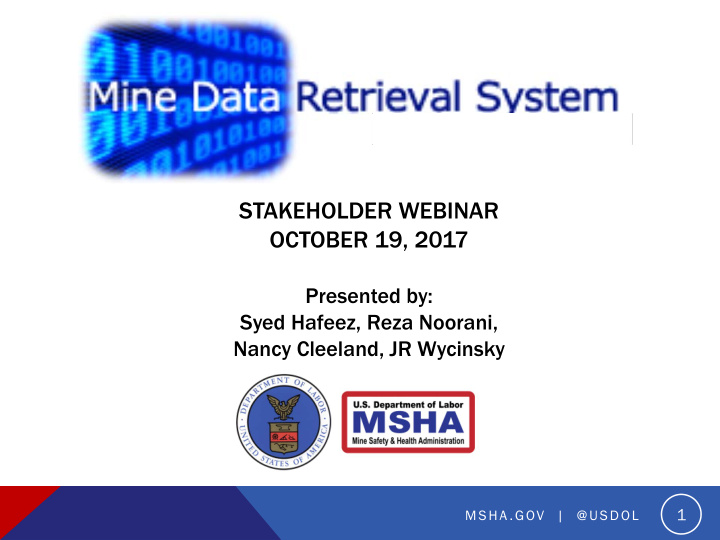 stakeholder webinar october 19 2017