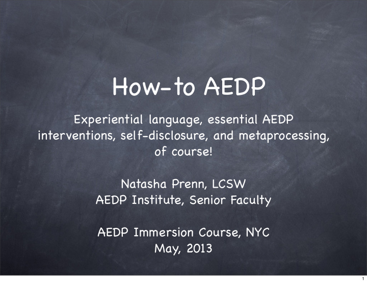 how to aedp