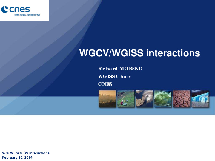 wgcv wgiss interactions