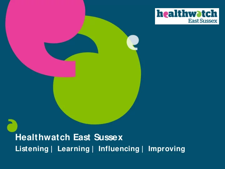 healthwatch east sussex