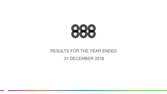 RESULTS FOR THE YEAR ENDED  31 DECEMBER 2018  1  AGENDA Brian Mattingley |  Introduction  Itai