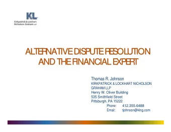 AL  T  E  R  NAT  IVE  DIS  P  UT  E  R  E  S  OL  UT  ION  AL  T  E  R  NAT  IVE  DIS  P  UT  E  R