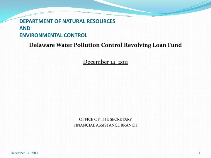 department of natural resources and environmental control