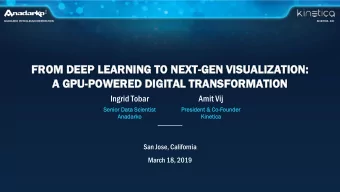 FROM  M DEEP LE  P LEAR  ARNI  NING  NG TO NE  NEXT-GEN  N VI  VISU  SUAL  ALIZA  IZATION  ION:  :