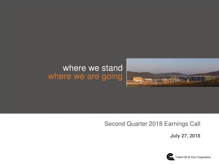 where we stand