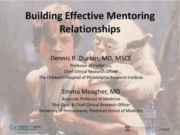 building effective mentoring relationships